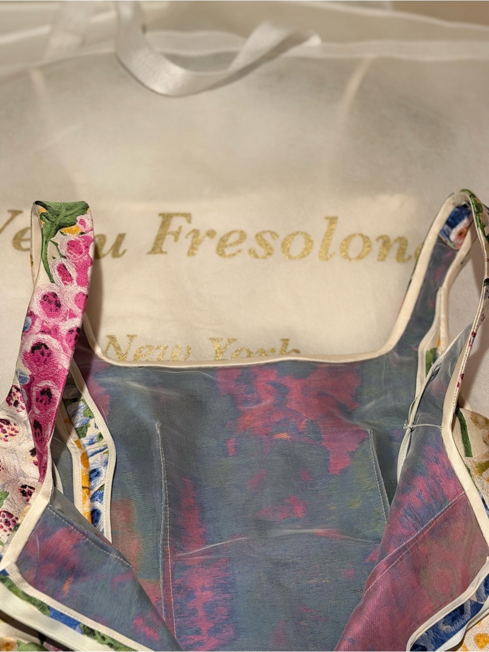 Oscar de la Renta Foxgloves Jacquard A-Line Cocktail Dress ALTERED - Picture 10 of 16